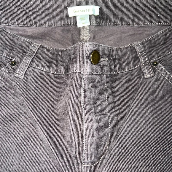Garnet Hill Gray MidRise Corduroy Pants Size 6 - Picture 9 of 9